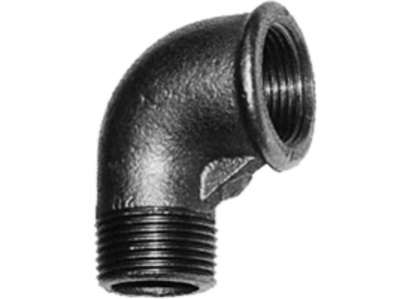 Koleno 092 3/8" čierne