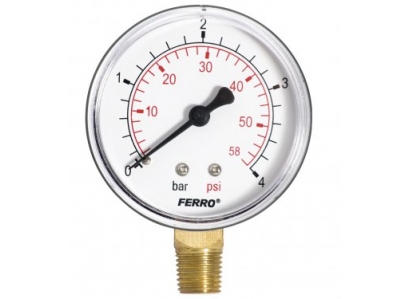 MANOMETER 0-4 1/4 " SPODNY pr.63