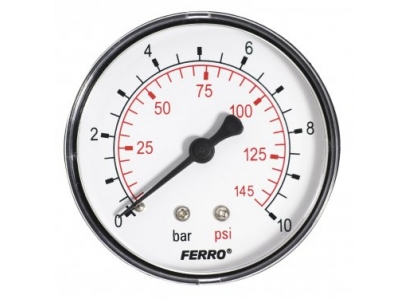 MANOMETER 0-10 1/4" ZADNY pr.63mm
